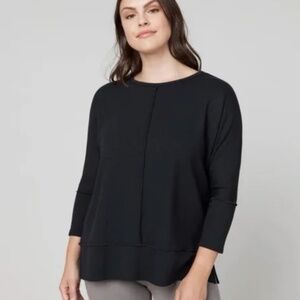 LIKE NEW!! Spanx Black Perfect Length Dolman 3/4 Length Sleeve Top Size Medium